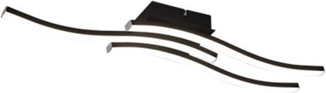 Plafoniera led route antracite 3 luci x 5w 4000k