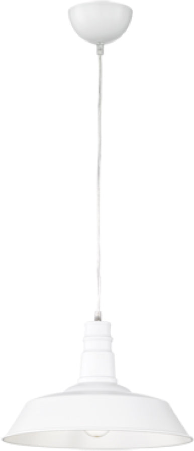 Lampada sospensione will metallo bianco d.36