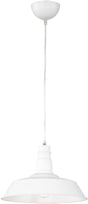 Lampada sospensione will metallo bianco d.36