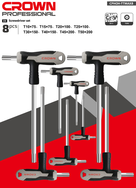 Crown serie chiave torx  8 pz cphoh-ttmax8