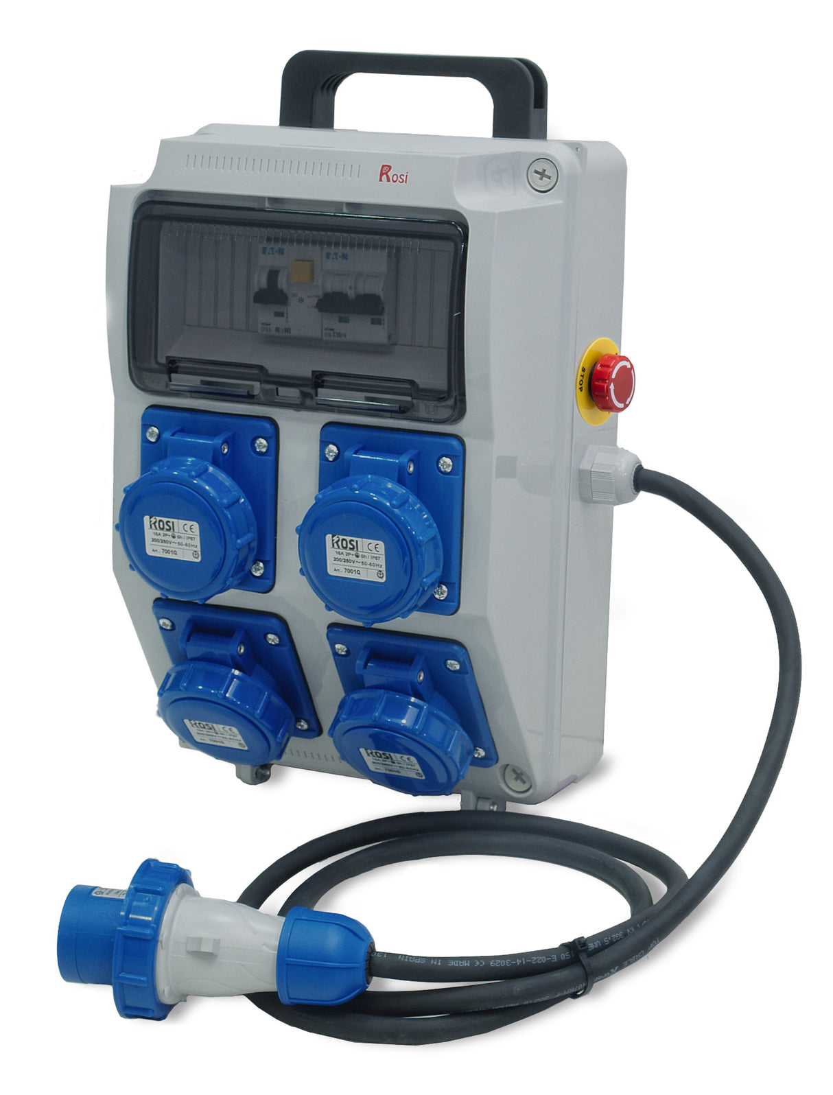 Rosi 2240e-pf quadro elettrico 4p ce 220v puls emer