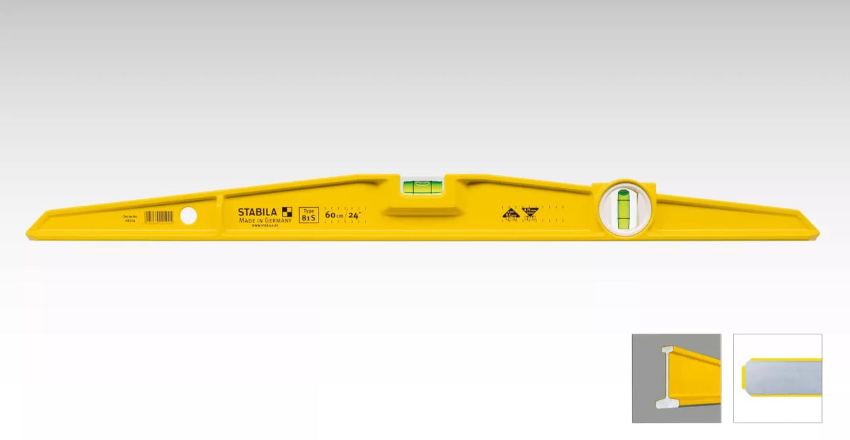Livella a 2 bolle stabila 81 s da 60 cm