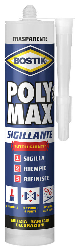 Bostik polymax sigillante 280 ml trasparente cart