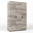 Kit armadio 3 ante 120x52x205 cm rovere plat.k355