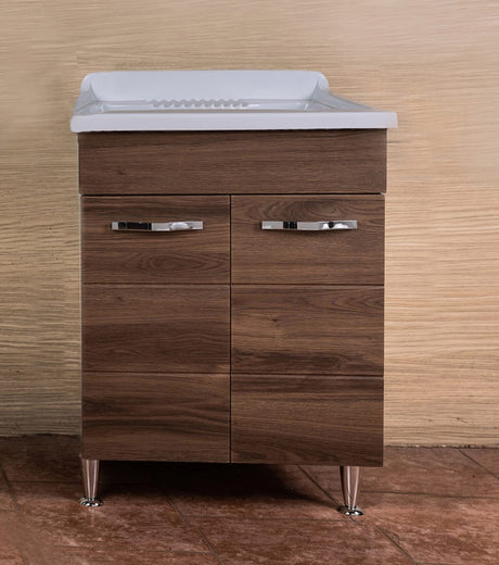 Lavatoio antonella 60x50 cm con sifone noce