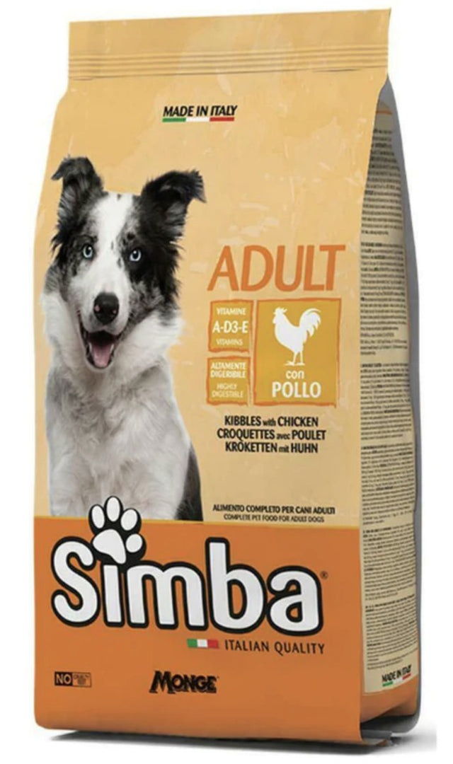 Crocchetta cane monge simba 20 kg adult pollo