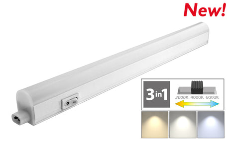 Reglette led  60 cm  9w  850lm  3000-4000-6000 k