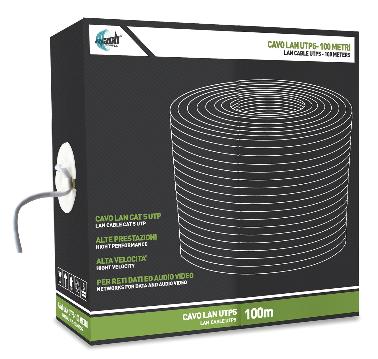 Cavo lan utp cat. 6 cca 0,56 mm 305 m grigio