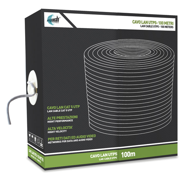 Cavo lan utp cat. 6 cca 0,56 mm 305 m grigio