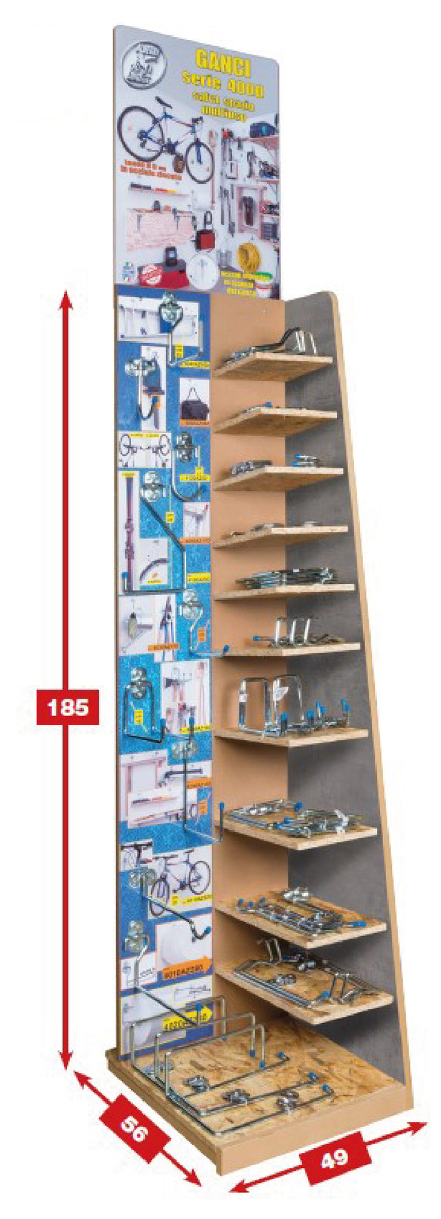 Espositore aldeghi ganci 220 pz (210588)