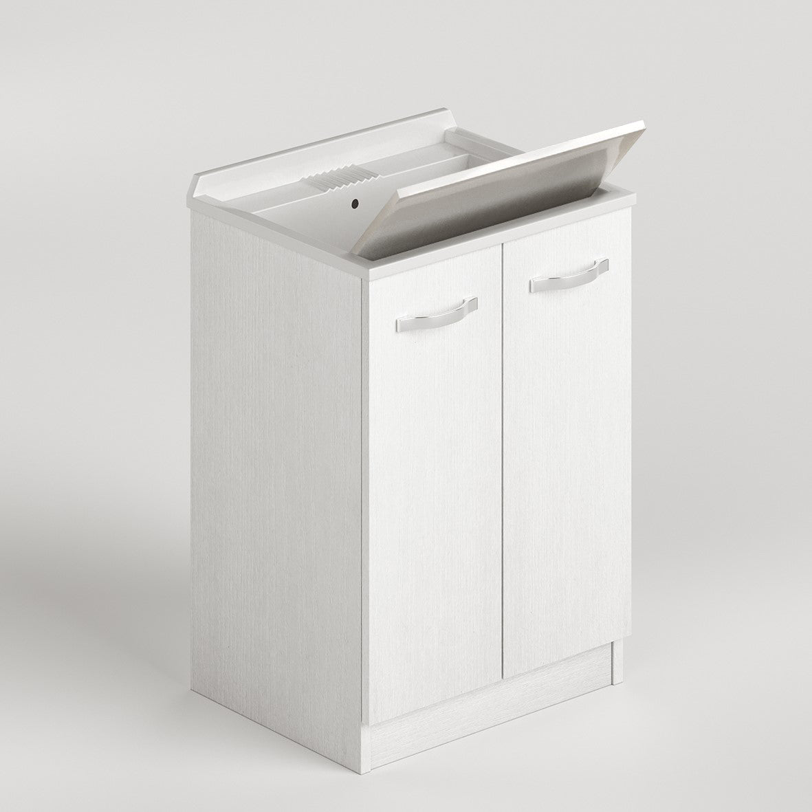 Laundry lavatoio 2a 61x50x86 cm bianco frassino