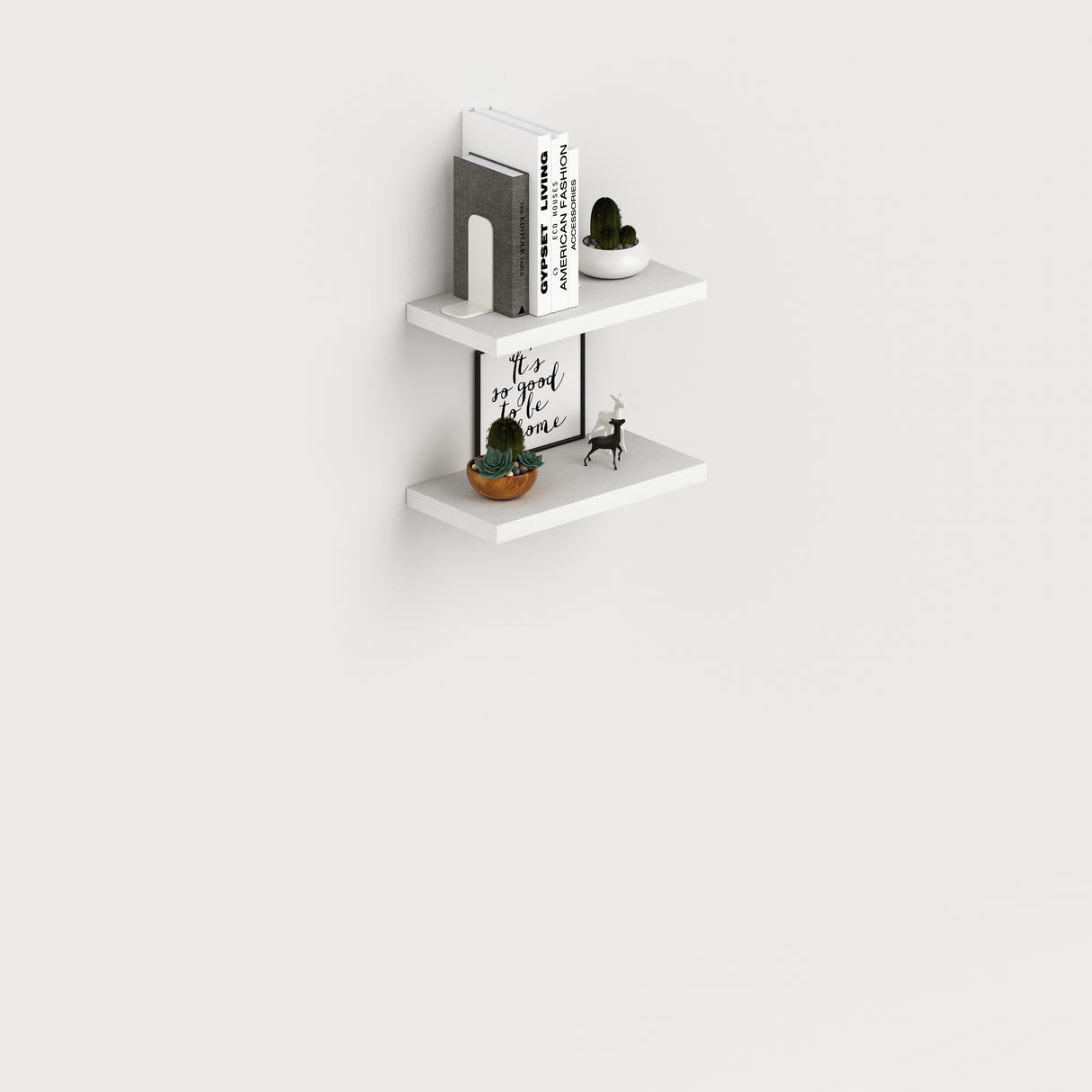 Laundry coppia mensole 45x23 cm bianco frass