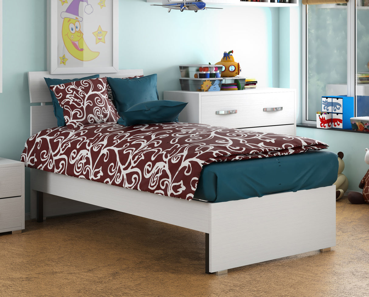 Linea modern letto 1p e 1/2 bianco fr. cm 200x131