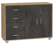 Ufficio doulbe mobile 2a 4c 116x86 noce st/nero