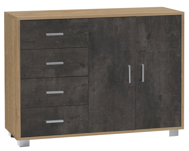 Ufficio doulbe mobile 2a 4c 116x86 noce st/nero