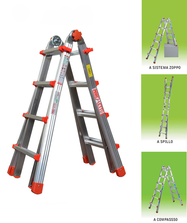 Scala all. multiuso 4+4 gradini 4,10 m