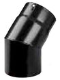 Gomito plus porcellanato 45 d 16 cm nero