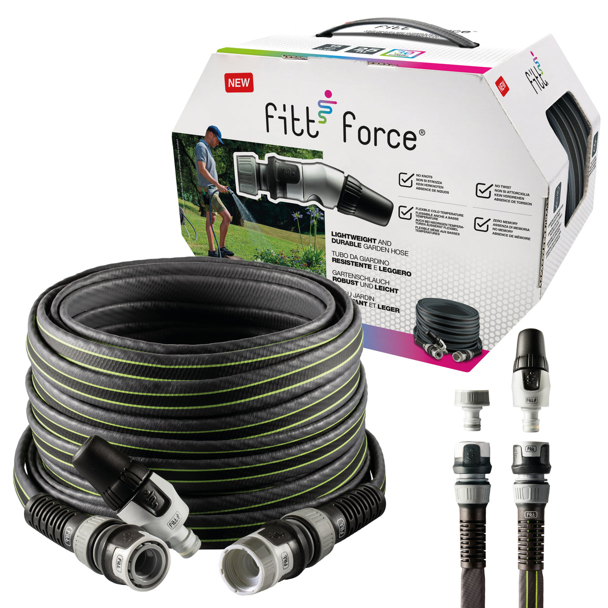 Set tubo force 5/8x25 m con accessori