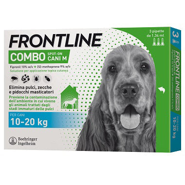 Frontline combo 10-20 kg cani medi 3 pipette