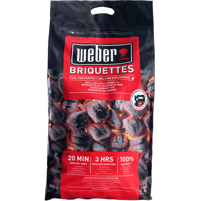 Weber bricchetti carbone da 8,0 kg