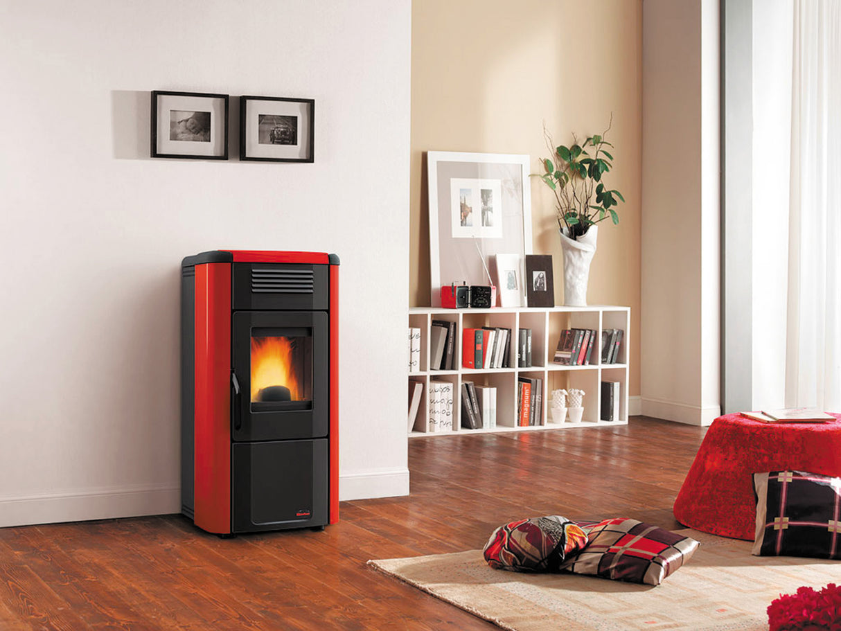 Stufa pellet kw.10 viviana evo bordeaux