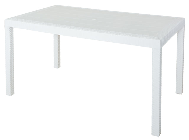 Tavolo houston resina 150x90xh74 cm bianco