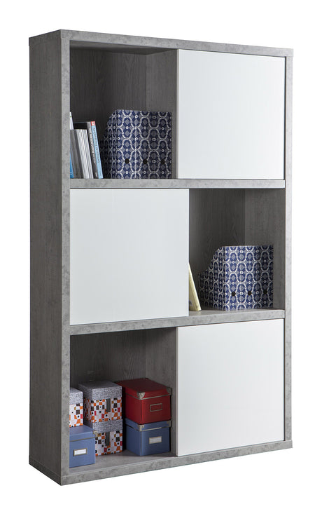 Pratico libreria 35,5x120xh194,5 cm cemento