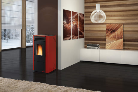 Stufa pellet 7 kw ketty evo 2.0 bordeaux