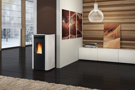 Stufa pellet 7 kw ketty evo 2.0 bianco