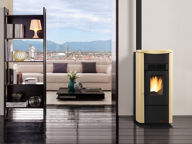 Stufa pellet 8 kw giusy evo pergamena