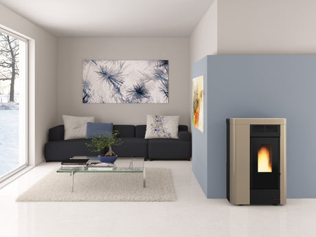 Stufa pellet 9 kw annabella ad evo canal.tortora