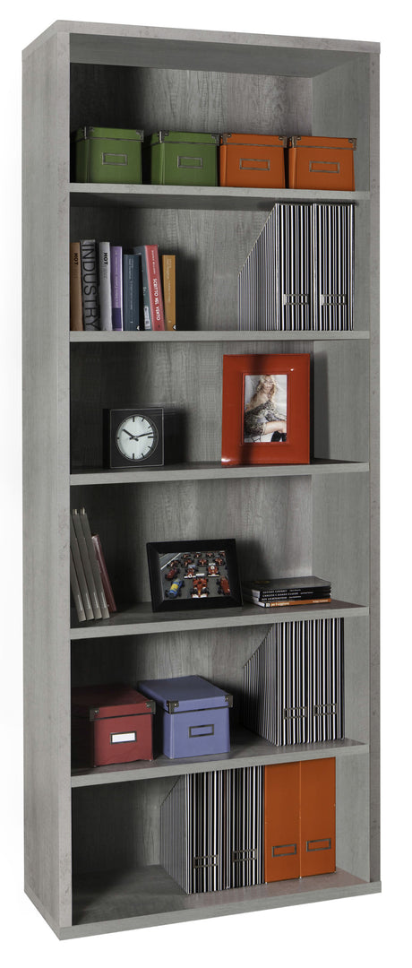 Pratico libreria 35,7x81,6xh217 cm cemento