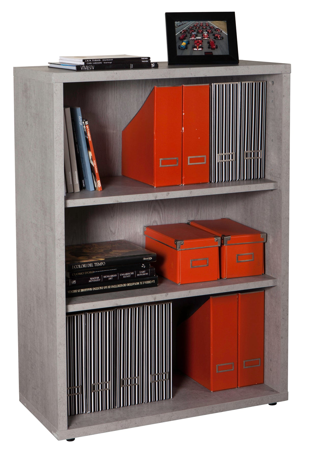 Pratico libreria 35,7x81,6xh112 cm cemento