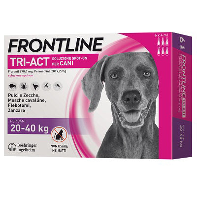 Frontline tri-act 20-40 kg 6 pipette off. speciale