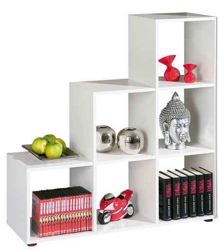 Libreria scala 6 105x33xh109 cm bianco