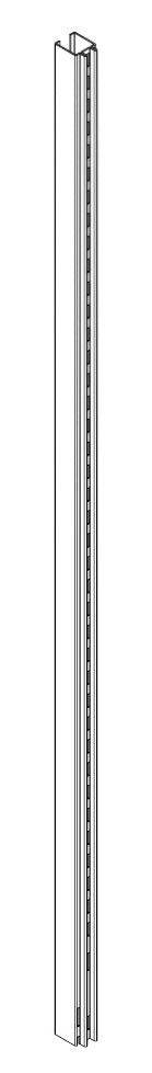 Zaf piantana per parete grigia cm.9x252h