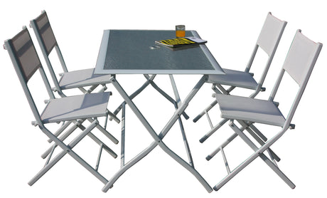 Set tavolo + 4 sedie pieghevole astro hfs-268