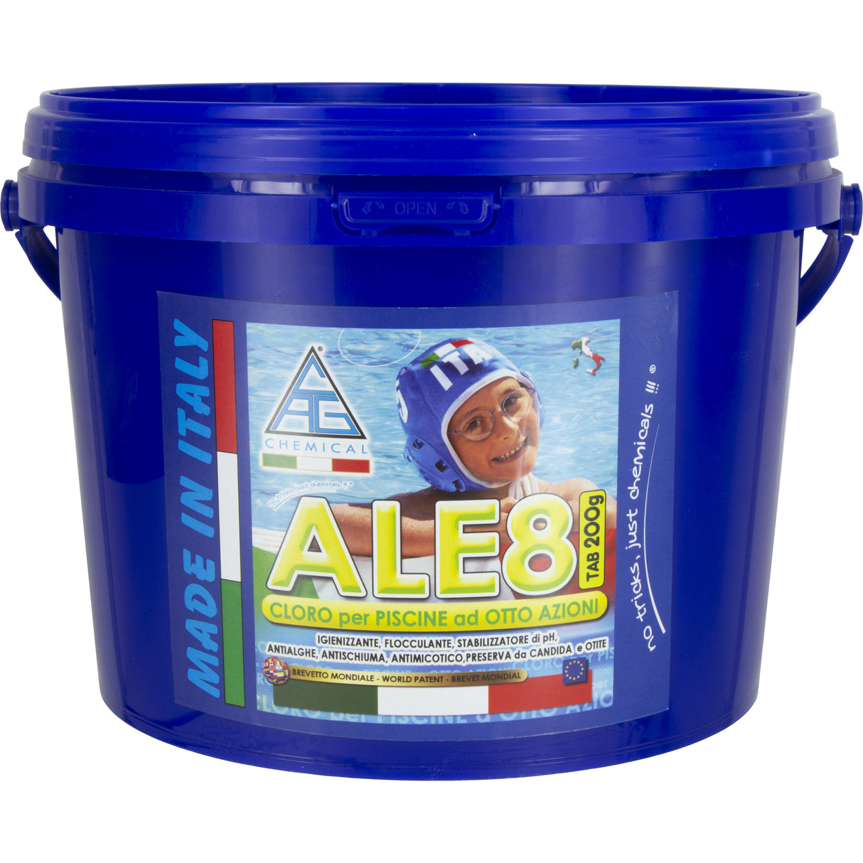 Cloro 8 funzioni x pisc.pastigl.gr.200 kg.5 ale8 p200