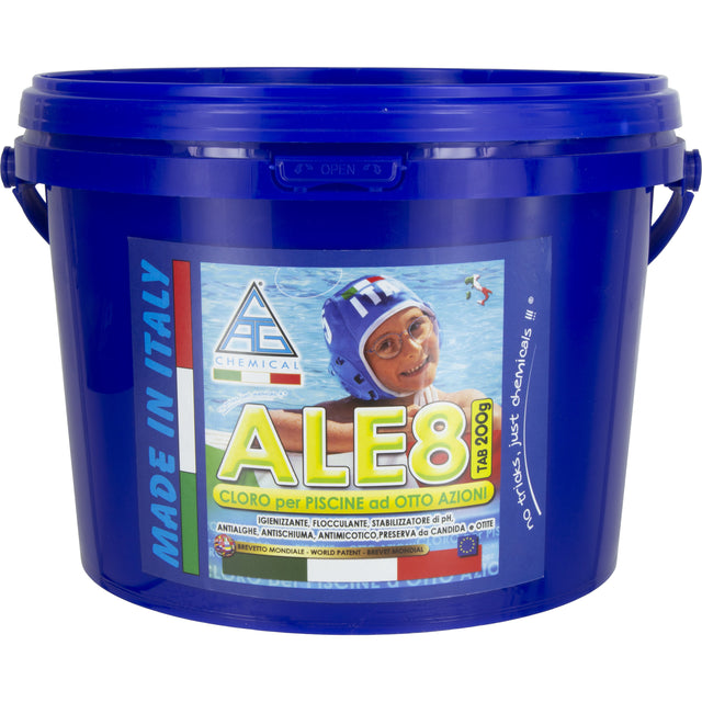 Cloro 8 funzioni x pisc.pastigl.gr.200 kg.5 ale8 p200