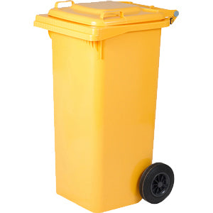 Pattumiera 120 l con ruote giallo mp